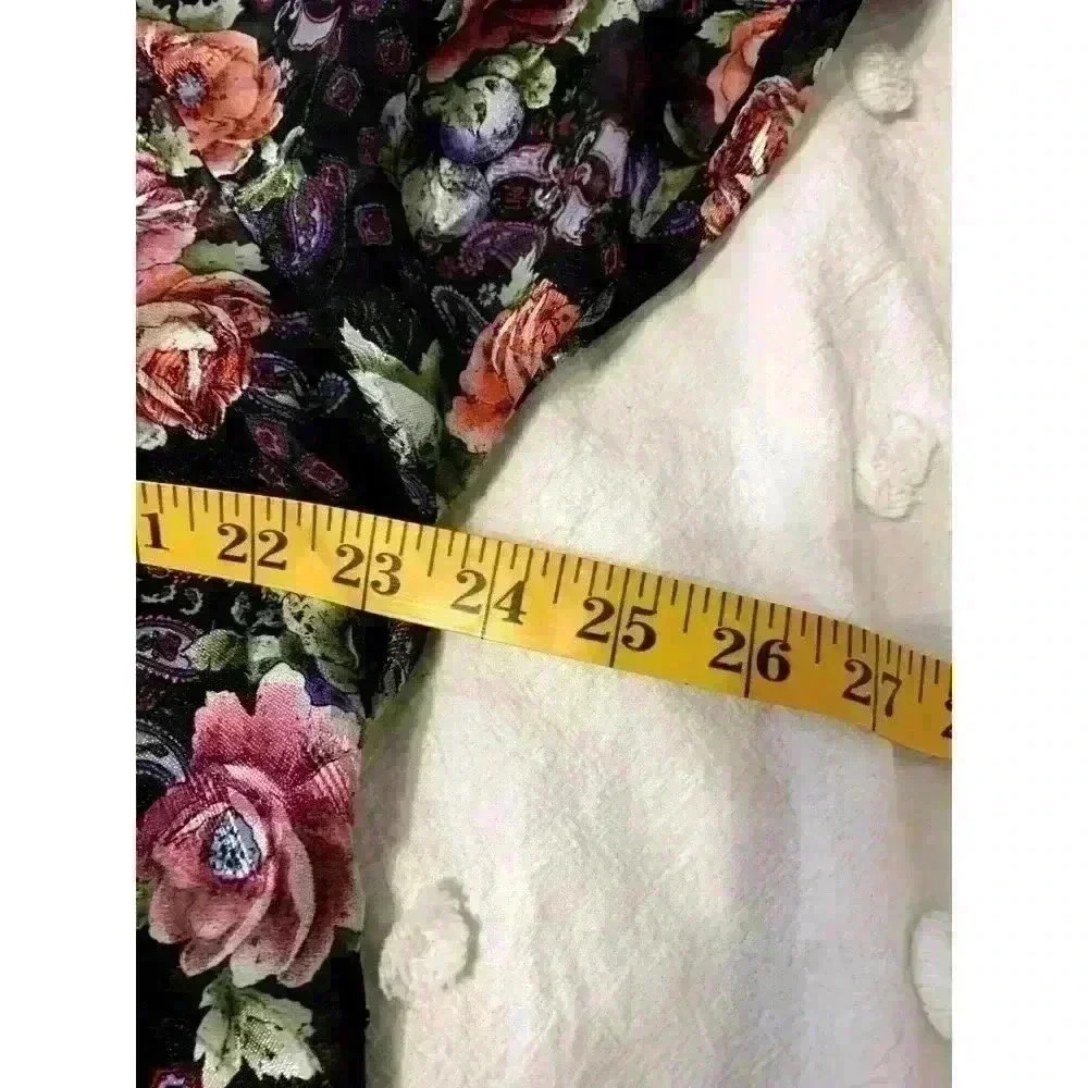 Vintage Victoria Secret Robe Small Gold Label Floral Burn out Velvet Boho Resort - Picture 4 of 11